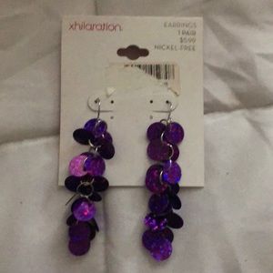 Purple confetti earrings!